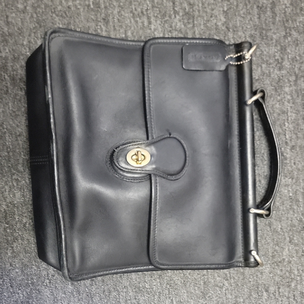 Sophisticated Black Leather Briefcase